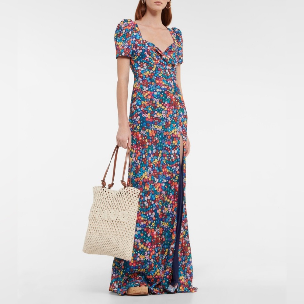 Staud Lea Maxi Dress in Rainbow Flower Market